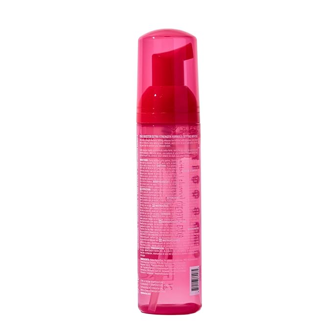 Style Factor EDGE BOOSTER Extra Strength Setting Mousse โ Frizz Control, Extra Volume, and Conditioning โ 2.5oz Pink Beryl Mousse for Curly Hair-VivaGrace Women