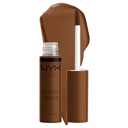 NYX PROFESSIONAL MAKEUP Butter Gloss Brown Sugar, Non-Sticky Lip Gloss - Caramelt (Medium Brown)-VivaGrace Women