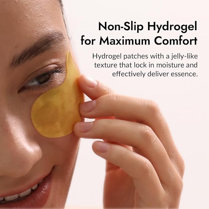 MIZON 24K Gold and Snail Mucin Hydrogel Under Eye Patches for Puffy Eyes Dark Circles Moisturizing Fine Lines Korean Skincare Pack of (Pack of 2, 120 Pairs)-VivaGrace Women