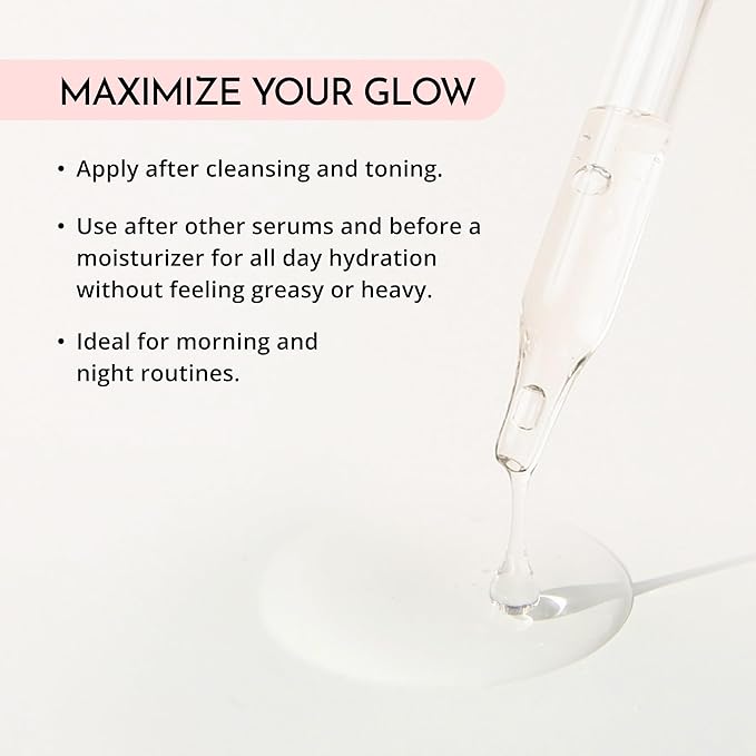 MAELOVE Hydrator Hyaluronic Acid B5 Serum with Resveratrol for Instantly Dewy Glow, Fills Fine Lines, Lightweight and Non Greasy, 1.0 fl oz-VivaGrace Women