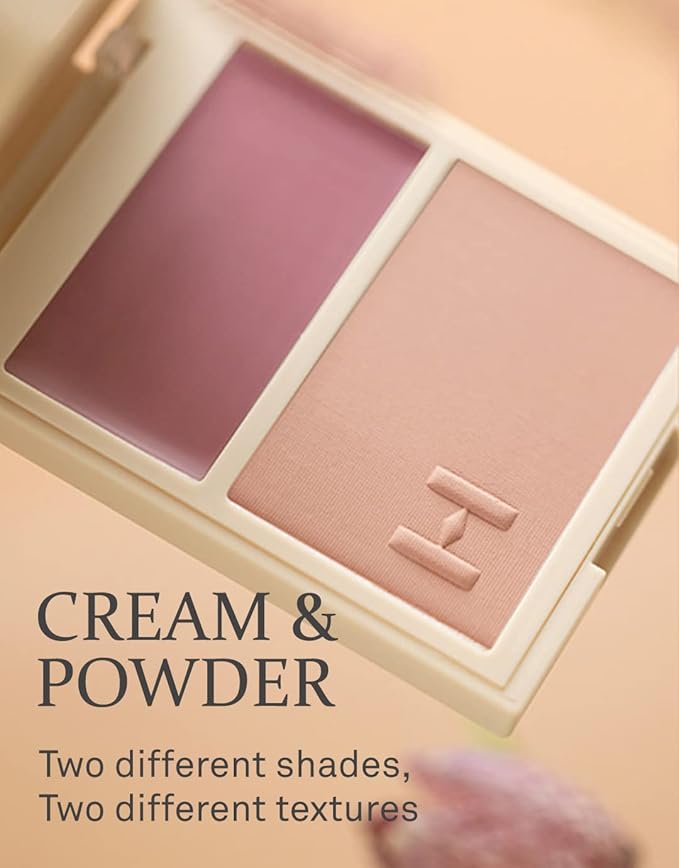 hince True Dimension Layering Cheek - Cream & Pressed Powder 2 Different Shades & Textures - Silky Seamless Long Lasting Blush Makeup - Muted Beige & Elegant Rose Beige (1, REFINEMENT, L004)-VivaGrace Women