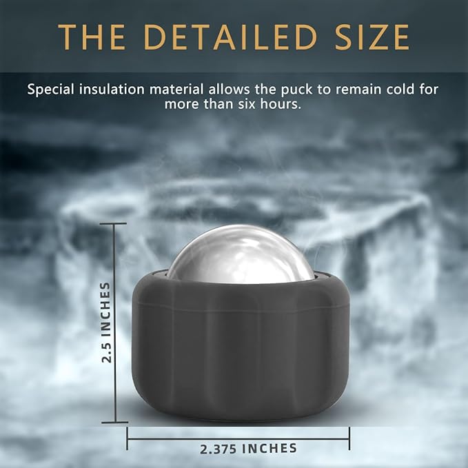 Cryosphere Cold Massage Roller Ball-FSA Eligible-Massage ice Ball, Cold and Hot Massage Ball, Lymphatic Drainage Massager, Massage Roller Ball, Plantar Fasciitis Release Ball-VivaGrace Women
