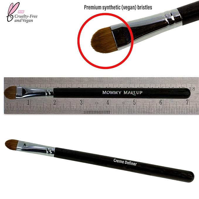 Creme Definer Eyeshadow Brush (1 Pc) Soft & Thick Premium Synthetic Vegan Bristles, Flat Cream Eye Shadow Brush for Makeup Artist-Quality Results, Cruelty-Free by Mommy Makeup-VivaGrace Women