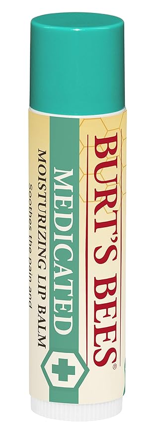 Burt's Bees Medicated Lip Balm, With Eucalyptus Oil and Menthol, Tint-Free, Natural Origin Lip Care, 2 Tubes, 0.15 oz.-VivaGrace Women