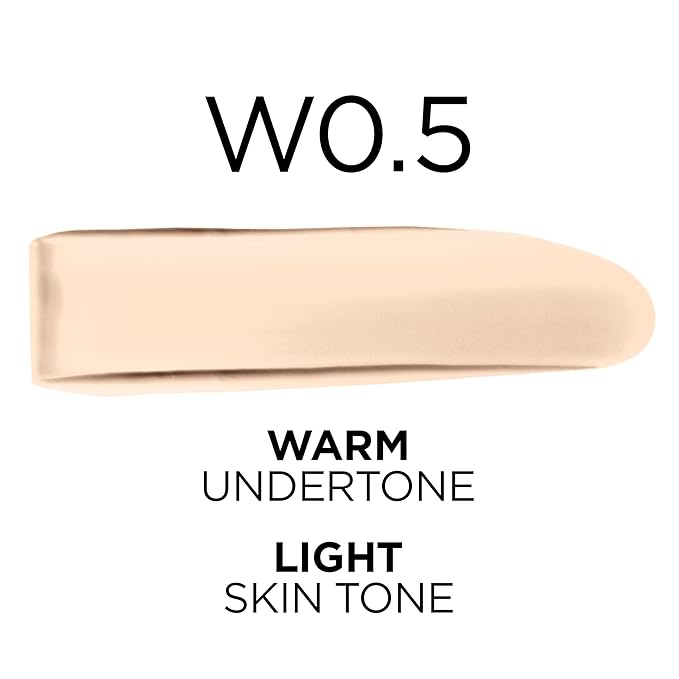 L'Oreal Paris True Match Super-Blendable Foundation, Medium Coverage Liquid Foundation Makeup, W0.5, Light, 1 Fl Oz-VivaGrace Women
