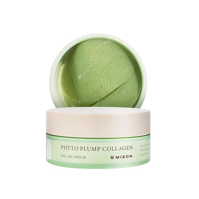 MIZON Phyto Plump Collagen Eye Gel Patch with Moringa, Triple Hyaluronic Acid, and Botanical Extracts for Brightening, Hydration, and Elasticity – 60pcs – Improves Vitality and Glow-VivaGrace Women
