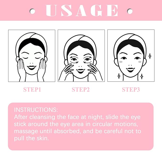 Retinol Eye Stick with Vitamin C Eye Cream for Dark Circle and Puffiness, Brightening Eye Balm Reduces Fine Lines and Bags in 4 Weeks-VivaGrace Women