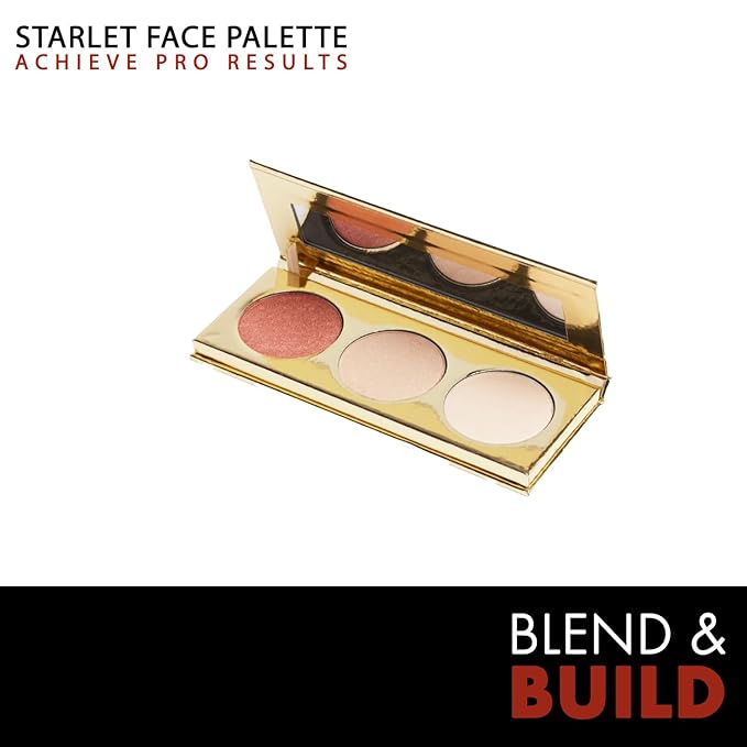 Makeup Highlighter Palette Trio (Starstruck) by Gerard Cosmetics | Vegan Powder Highlighter Makeup Palette with Three Luminous Shades | Cruelty Free and Made in the USA-VivaGrace Women