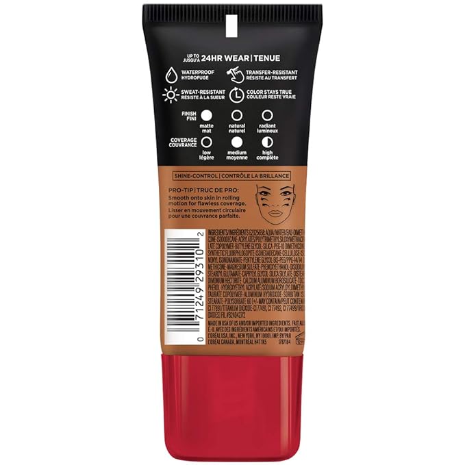 L'Oreal Paris Cosmetics Makeup Infallible Pro-Matte Liquid Longwear Foundation, Soft Sable, 1 fl oz-VivaGrace Women