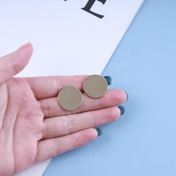 Boho Large Disc Coin Earrings Gold Coin Stud Earrings Geometric Circle Earrings Minimalist Round Circle Disc Earrings Jewelry for Women and Girls-VivaGrace Women