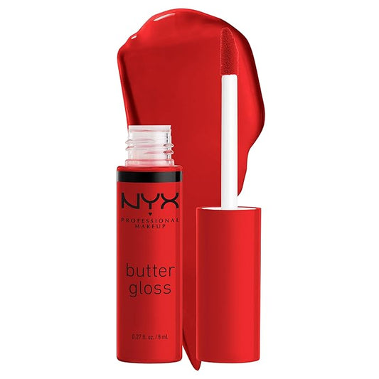 NYX PROFESSIONAL MAKEUP Butter Gloss, Non-Sticky Lip Gloss - Apple Crisp (Modern Red)-VivaGrace Women