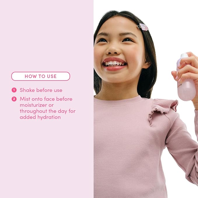 Evereden Kids Multi-Vitamin Hydrating Face Mist | Nourishing Face Spray, Preppy Skincare Essential for Ages 6+ | Clean Formula Safe for Sensitive Skin | Multi-Vitamin Complex, Peach & Mango Juice-VivaGrace Women