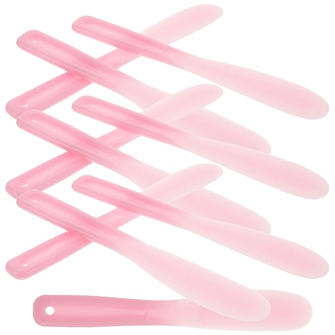 Facial Cream Spatula 10Pcs Mini Cosmetic Spatulas, Silicone Cosmetic Spatula, Mini Cosmetic Skincare Spatula Spoon for Cream, Lotions, Moisturizers Makeup Scoop-VivaGrace Women