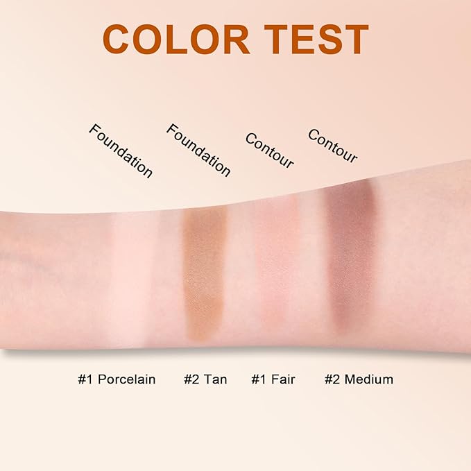 Baked Powder Contour Makeup, Brighten Bronzer Powder, Highlighter Bronzer Glow Palette, Cruelty Free Shimmer Bronzing Powder to Use For Contour Make up, Natural Finish & Easy to Use #002-VivaGrace Women