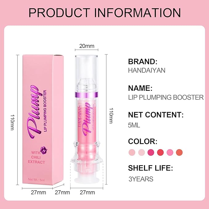Glossy Finish Lip Glow Oil,Lip Plumping Booster Plump,Hydrating, Volumizes & High-Shine Lip Plumping Mirror Lip Glaze Lip Makeup,Lip Enhancer for Fuller, Lip Mask, Hydrating& Reduce Fine Lines (003#)-VivaGrace Women