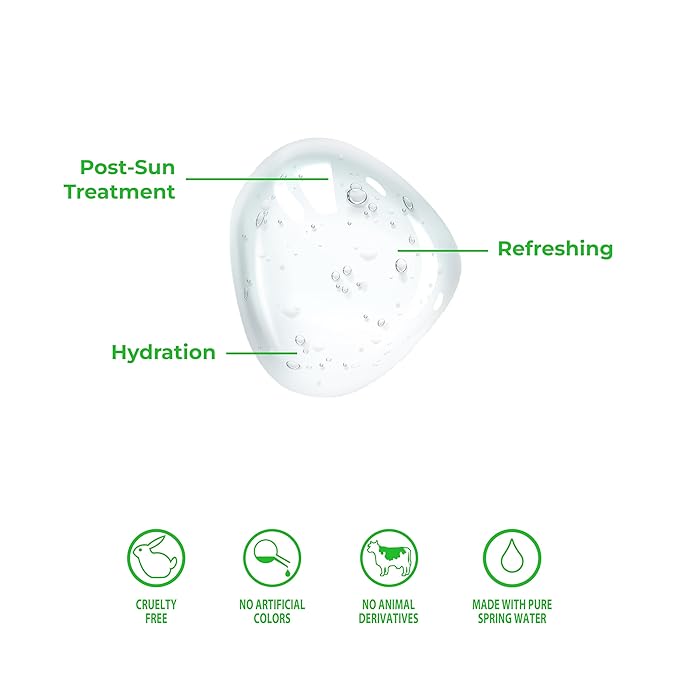 Aloe Vera Gel – Daily Multi-Purpose Hydrating Gel – Sunburn Relief and Soothing Moisturizer for Face and Body – All Skin Types – 10.14 fl oz (300mL)-VivaGrace Women