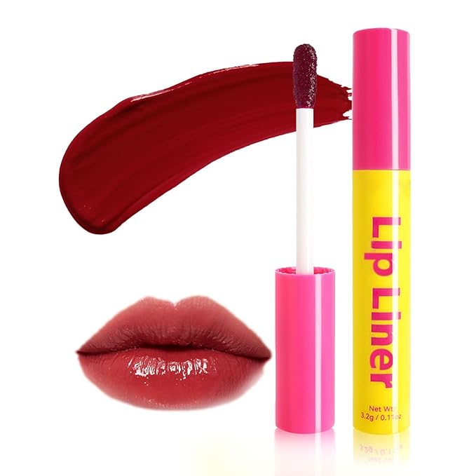 Lip Stain - Lip Stain Peel Off Long-Lasting with Matte Finish Waterproof & Transfer-Proof, Lip Liner Moisturizing & Nourishing Non-Stick Cup Highly Pigmented Color Lip Tint (03 Magenta)-VivaGrace Women
