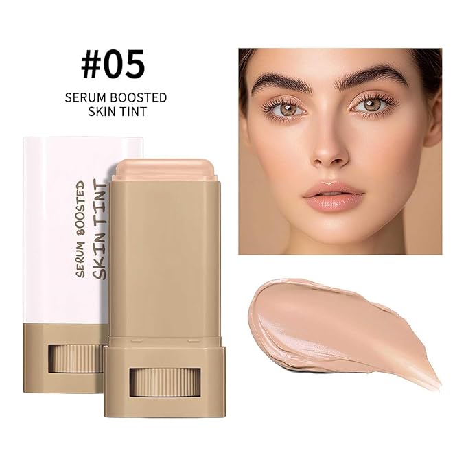 Beauty Balm Serum Boosted Skin Tint – Hydrating Tinted Moisturizer, Lightweight Solid Tinted Foundation Stick for Flawless, Sheer to Medium Coverage, Radiant & Dewy Finish, All-Day Wear (5#, 1)-VivaGrace Women