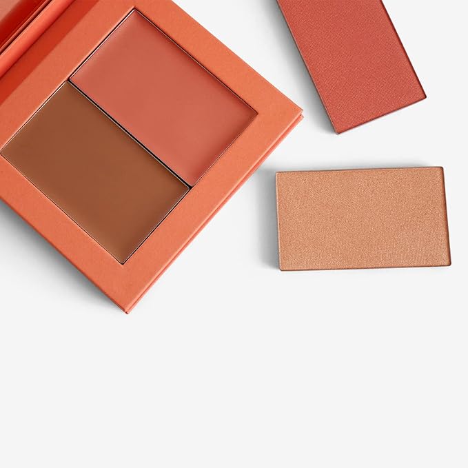 Makeup Cream Blush + Bronzer Refillable Palette - 8g - 0.282 Oz. - Long Lasting, Easy to Use, for a Radiant, Natural, Luminous Skin-VivaGrace Women