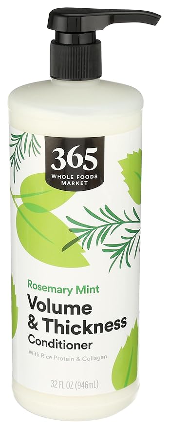 365 by Whole Foods Market, Volume & Thickness Conditioner with Rice Protein & Collagen, Rosemary Mint Scent, 32 Fl Oz-VivaGrace Women