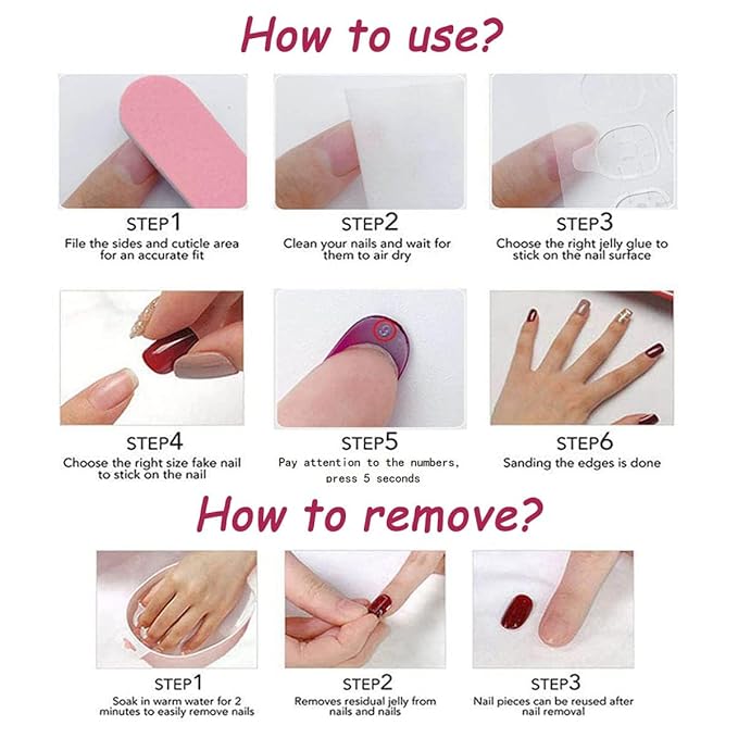Almond Press on Nails Spring Medium Fake Nails with Green Leaf Design Blue Floral Glue on Nails Glossy Nude False Nails Reusable Summer Nails for Women Girls Daily Manicure 24pcs