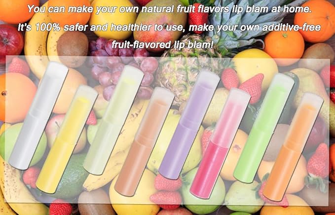 0.14oz Empty Flavored Lip Balm Container Tubes Plastic Homemade Moisturizing Lip Stick with Caps Bulk Fit for Women Adult DIY Making Supplies, 25 Count (Multicolor)-VivaGrace Women