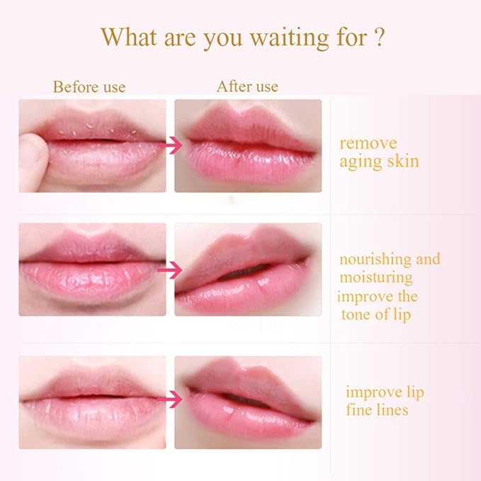 Lip Mask, 30PCS Collagen Crystal Pink Lip Care Gel Pads Treatment, Moisturizing Anti-Wrinkle Anti-Aging Firm Hydrate Lips, Remove Dead Skin Moisture Essence Make Your Dry Lip Attractive Sexy-VivaGrace Women