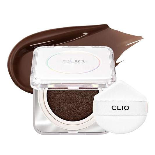 CLIO Kill Cover Founwear Cushion The Original – 20 Shades, Buildable Light to Medium Coverage, Natural Finish, Korean Makeup Foundation, Long-Lasting Skin Fit, 45C DEEP COCOA-VivaGrace Women