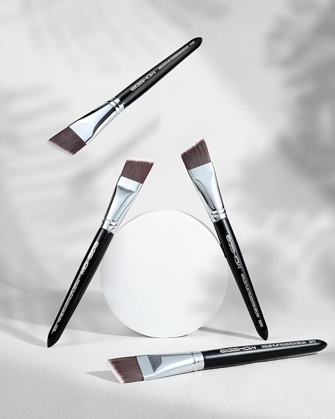 EIGSHOW Angled Flat Foundation Brush, Vegan Synthetic Bristles, Streak Free Application, Face Makeup Brush For Blending Liquid, Cream, Face Mask (E870)-VivaGrace Women