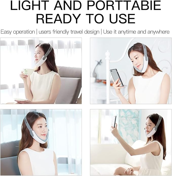 V-Face Electric Double Chin Device,Facial Lifting Machine with Intelligent Remote Control-VivaGrace Women