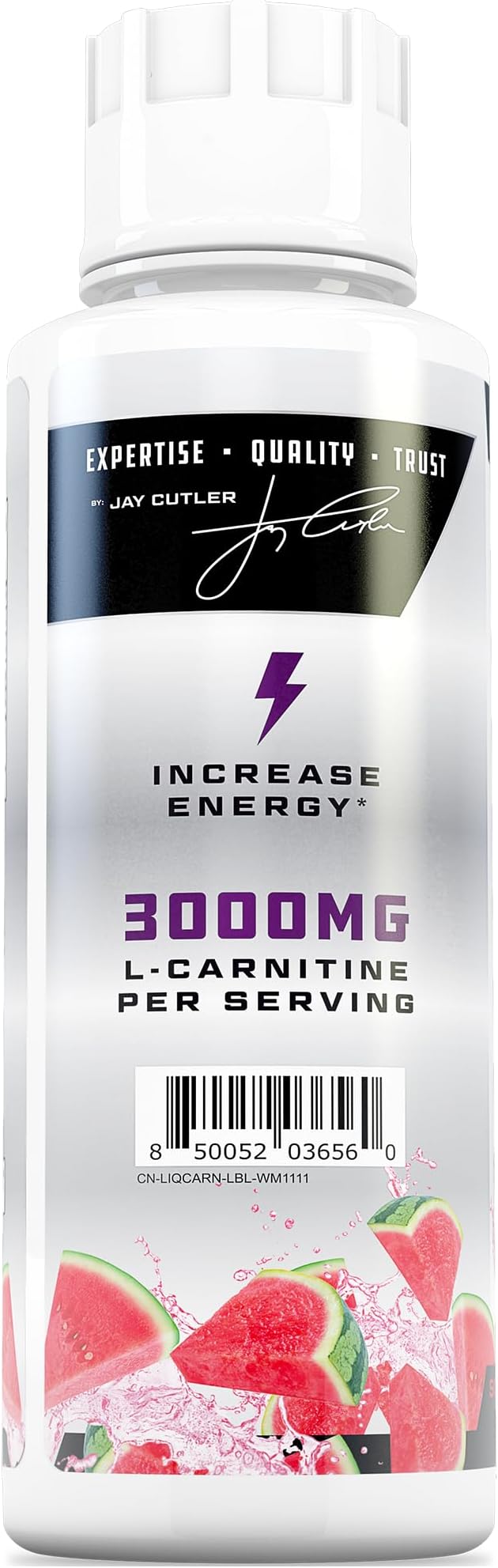 Cutler Nutrition Liquid Carnitine 3000 Contains Carnitine, Acetyl L Carnitine, L Carnitine Tartrate for Energy and Metabolism Support with B Vitamins | Watermelon Flavor | 31 Serves
