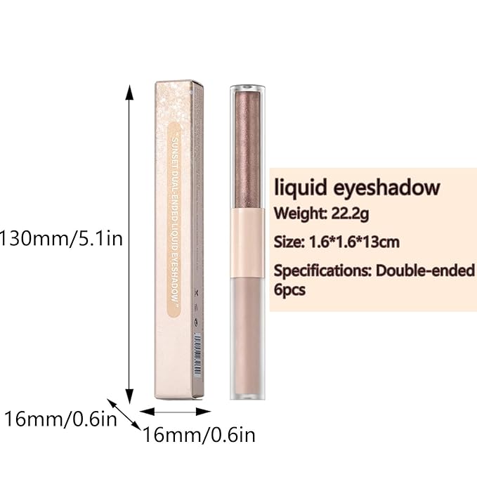 Coco Brown Matte Liquid Eyeshadow Glitter Double Ended Metallic Eyeshadow Sticks For Eyes Pencil Primer Base Quick Drying Waterproof Long Lasting Highlight Stick And Shadow Pen Eye Makeup(#3)-VivaGrace Women