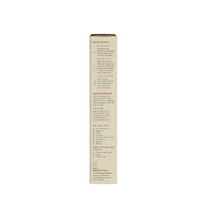 Honest Beauty Fresh Flex Concealer with Niacinamide + Vitamin E + Hyaluronic Acid | Vegan + Cruelty free | Java, 0.17 fl oz-VivaGrace Women