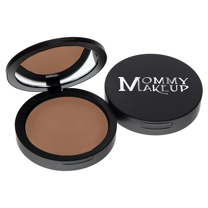 Mineral Dual Powder in Puddin' (Dark) | 4-in-1 Pressed Mineral Foundation with SPF 15 for Flawless Glow & Soft Looking Skin | Oil Free, Talc Free, Gluten Free | 0.45 Oz | by Mommy Makeup-VivaGrace Women