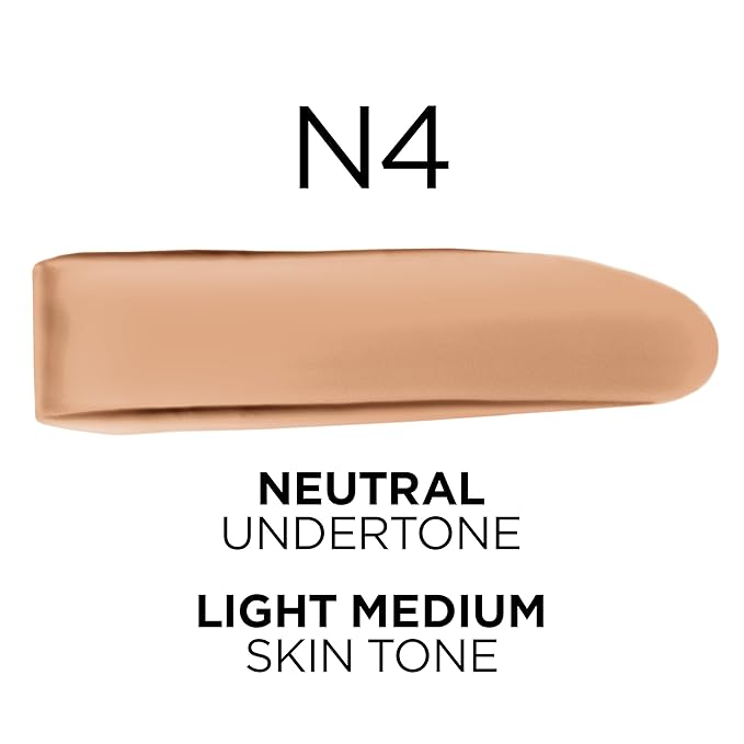 L'Oreal Paris True Match Super-Blendable Foundation, Medium Coverage Liquid Foundation Makeup, N4, Light Medium, 1 Fl Oz-VivaGrace Women