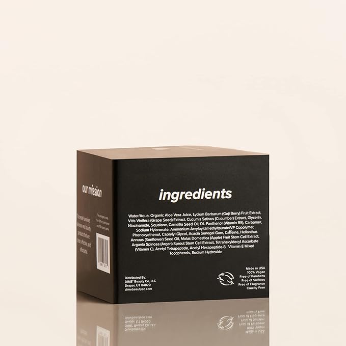 DIME Beauty Luminosity Eye Serum, Eye Cream for Dark Circles and Puffiness, Caffeine Eye Cream, Puffy Eyes Treatment, 0.5 oz / 15 mL-VivaGrace Women