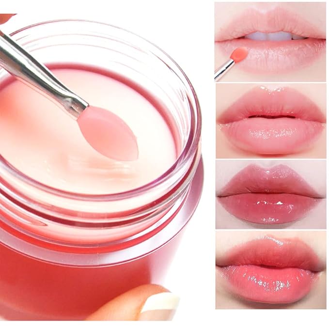 Moisturizing Lip Mask, Hydrating & Prevention Dry and Cracked Lip Scrubs Exfoliator, Lip Exfoliating Sleeping Lip Mask Long Lasting Nourishing Lip Balm-VivaGrace Women