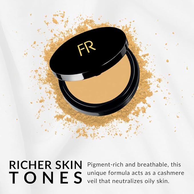 Luxury Oil Blotting Pressed Powder by Flori Roberts, Long Lasting Oil and Shine Control, Flawless Complexion for Women of Color or Deeper Skin Tones-VivaGrace Women