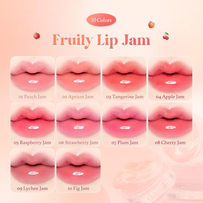 dasique Fruity Lip Jam (#06 Strawberry Jam) | High-shine finish | Moisturizing | Vegan, Cruelty Free | Lip Balm-VivaGrace Women