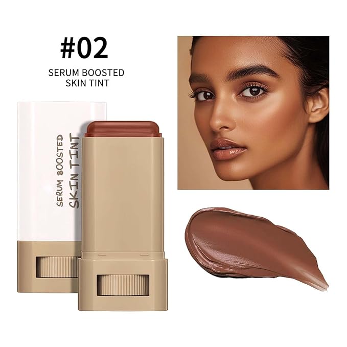 Beauty Balm Serum Boosted Skin Tint – Hydrating Tinted Moisturizer, Lightweight Solid Tinted Foundation Stick for Flawless, Sheer to Medium Coverage, Radiant & Dewy Finish, All-Day Wear (2#, 1)-VivaGrace Women