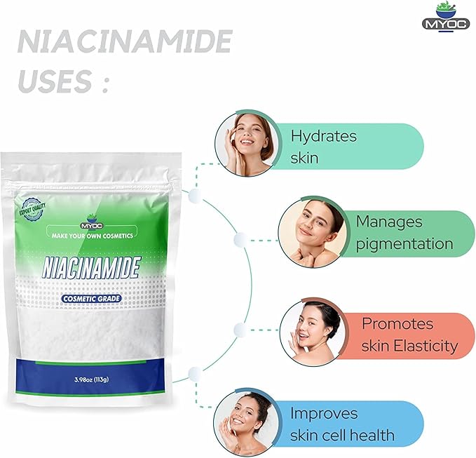 Niacinamide -3.9oz Pure Niacinamide Powder, Niacinamide Powder Cosmetic Grade, DIY Niacinamide Powder for Serum & Cream- Pack of 2-VivaGrace Women