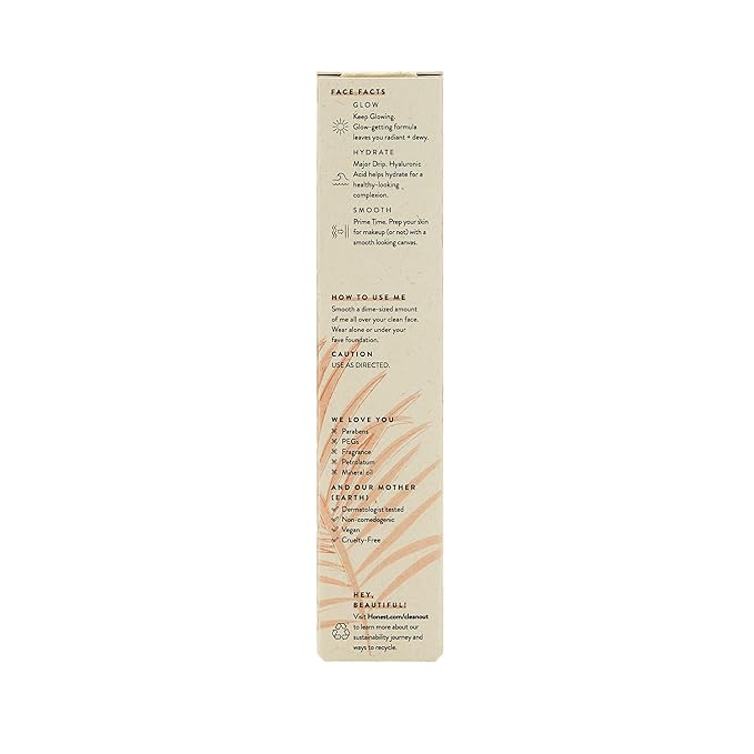 Honest Beauty Everything Glow Primer for All Skin Types | Preps, Brightens, + Hydrates Skin | 2 Types of Hyaluronic Acid, Watermelon + Apple Extracts | EWG Verified, Vegan + Cruelty Free | 1 fl oz-VivaGrace Women