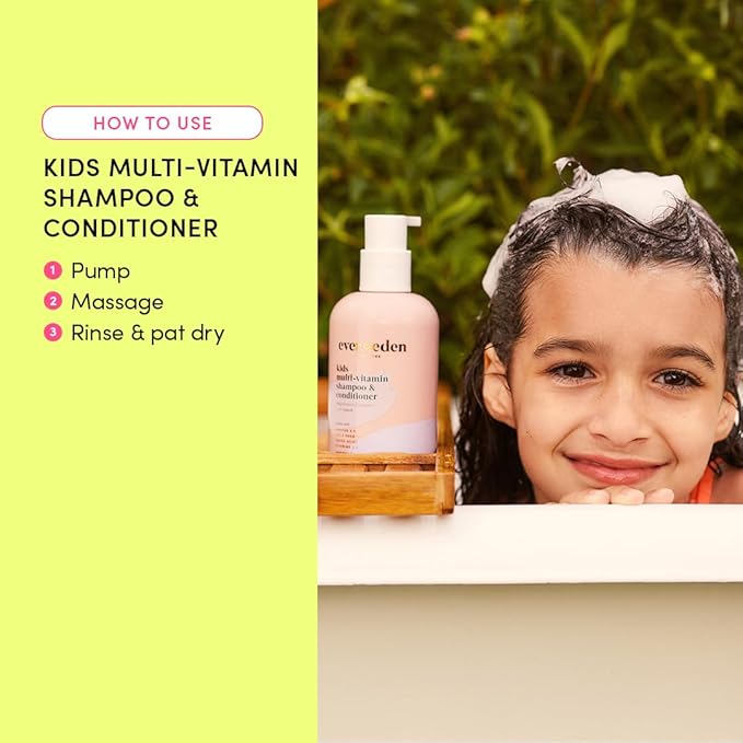 Evereden Kids Shampoo and Conditioner 2 in 1: Cool Peach, 8.5 fl oz. | Gentle Kids Skin Care | Non-toxic and Clean Ingredients-VivaGrace Women