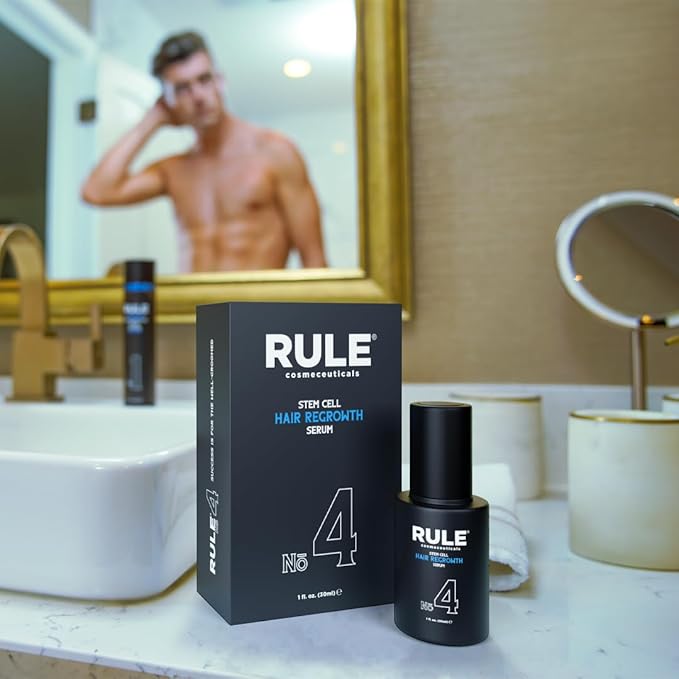 RULE No.4 Stem Cell Hair Growth Serum, Natural Oil with Biotin, Castor Oil & DHT Blocker Saw Palmetto for Thicker Fuller Longer Hair Regrowth, Scalp Serum Hair Loss Treatments for Men & Women-VivaGrace Women