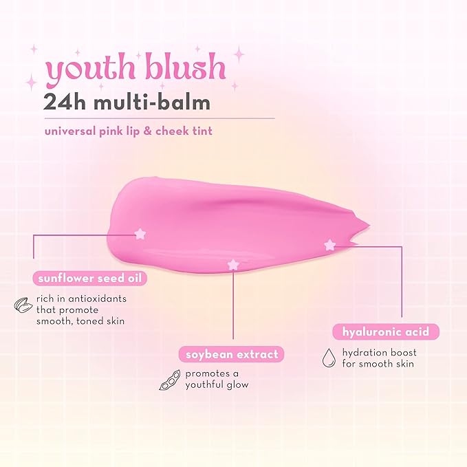 The Crème Shop YOUTH BLUSH 2-In-1 Lip & Cheek Multi-Balm with Face Stick-VivaGrace Women