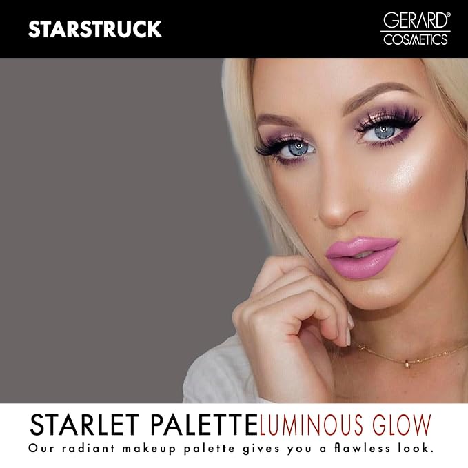 Makeup Highlighter Palette Trio (Starstruck) by Gerard Cosmetics | Vegan Powder Highlighter Makeup Palette with Three Luminous Shades | Cruelty Free and Made in the USA-VivaGrace Women