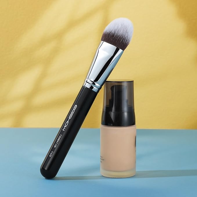 EIGSHOW Flat Foundation Brush, Large Face Makeup Brush with Soft Dense Synthetic Bristles for Blending Liquid Cream Powder (F628)-VivaGrace Women