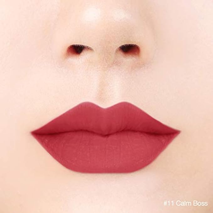 BBIA Last Velvet Lip Tint - Soft & Creamy Matte Finish Lip Stain, Blur Effect with Velvety Texture, Long-Lasting, High Pigment, Lightweight, Non-Drying, Korean Lip Makeup (11 CALM BOSS)-VivaGrace Women