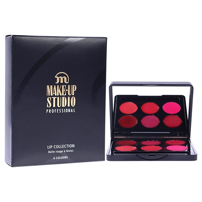 Lipcolourbox 6 Colours - Practical And Professional Lip Color Palette - Soft And Smooth Lips - Long Lasting Color And Shine- Pink - 1 Pc-VivaGrace Women