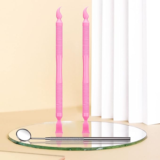 Libeauty Pink Eyelash Lift Tool, Lash Extension Supplies Metal Makeup Mirror, Lash Lifting Applicator Brush Needle for Salon or Home Use-VivaGrace Women